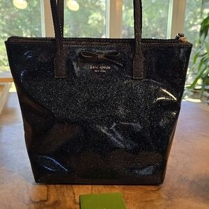 New KATE SPADE Mavis Street Jeralyn Glitter Blue purse handbag tote